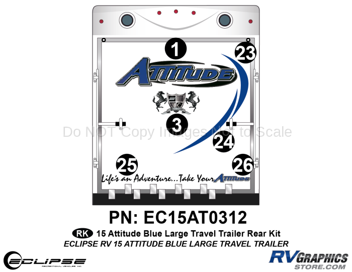 2015 Blue Attitude Lg TT Rear Graphics Kit