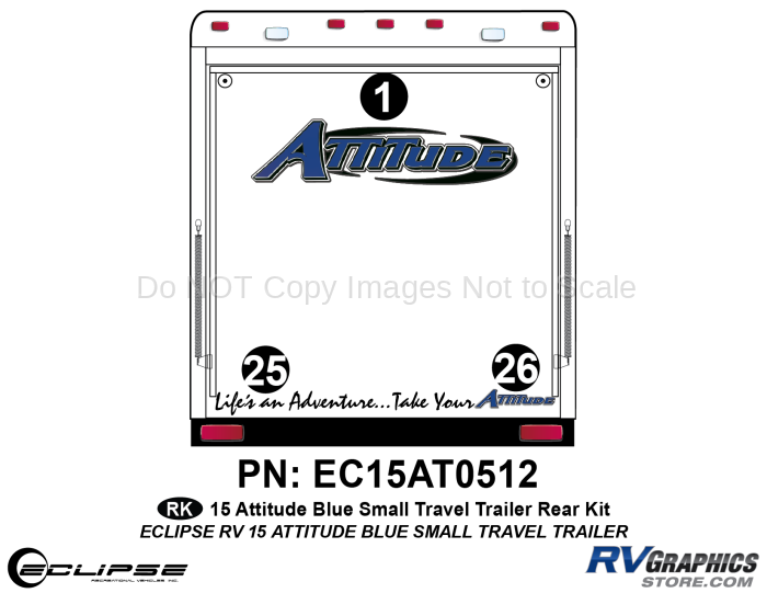 2015 Blue Attitude Sm TT Rear Graphics Kit