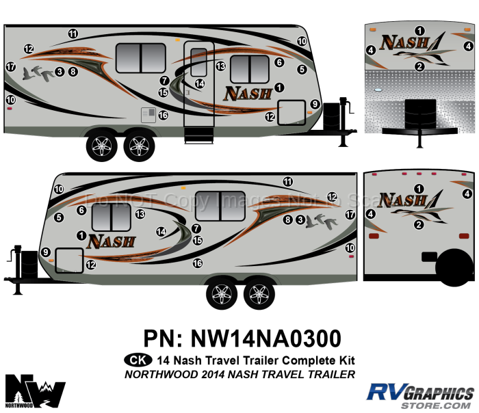 2014 Nash Travel Trailer Complete Graphics Kit