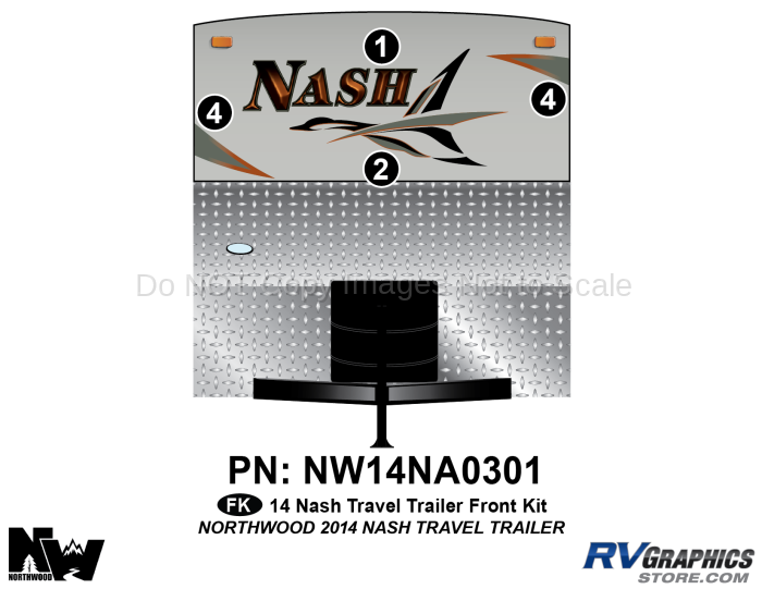 2014 Nash Travel Trailer Front Graphics Kit