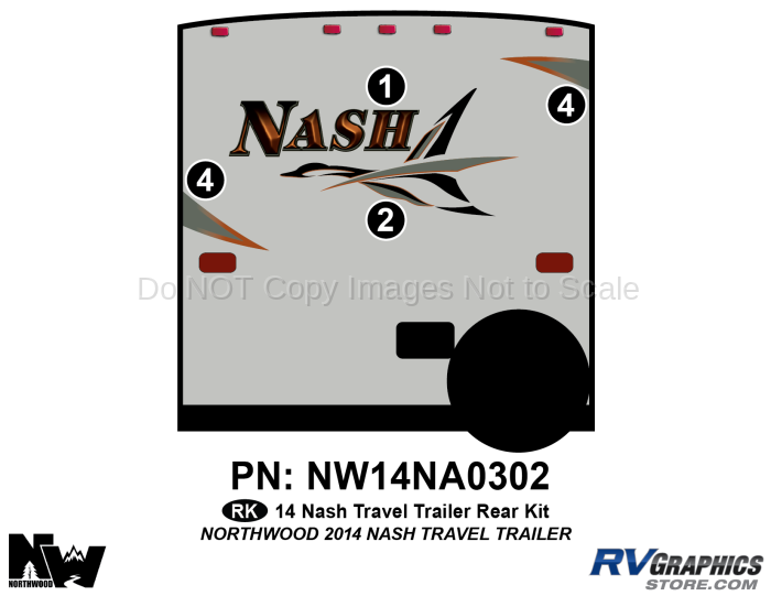 2014 Nash Travel Trailer Rear Graphics Kit
