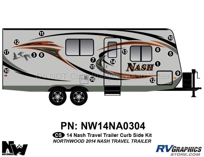 2014 Nash Travel Trailer Curbside Graphics Kit