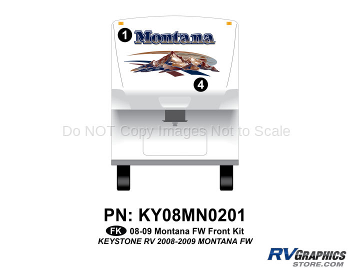 2008 Keystone Montana FW Front Graphics Kit