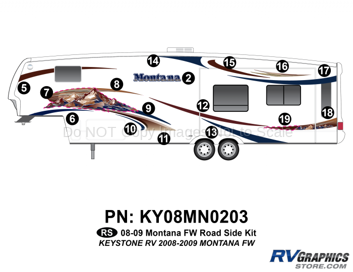 2008 Keystone Montana FW Road Side Graphics Kit