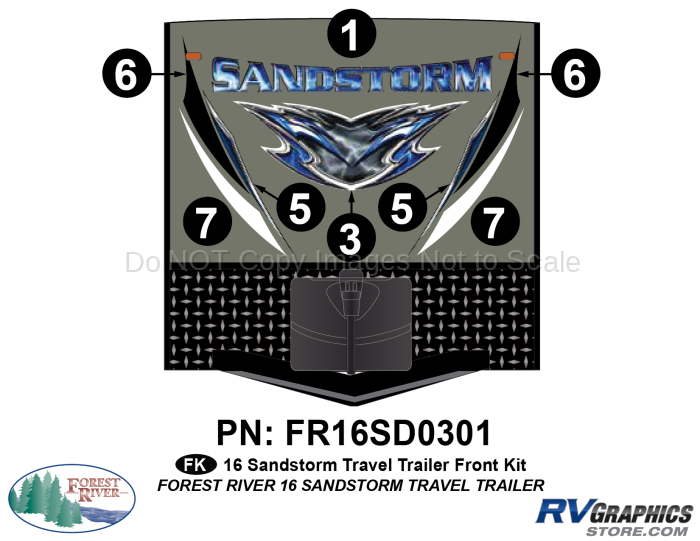 8 Piece 2016 Sandstorm TT Front Graphics Kit