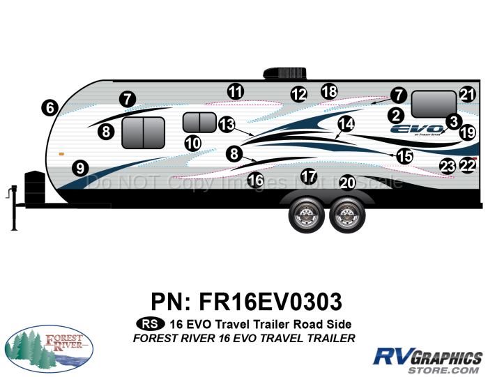 2016 EVO TT-Travel Trailer Roadside Graphics Kit