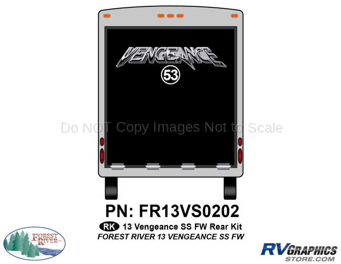 2013 Vengeance SS Fifth Wheel Rear Graphics Kit