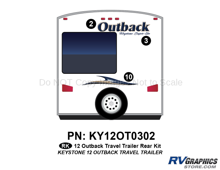 2012 Outback Travel Trail Rear Graphics Kit