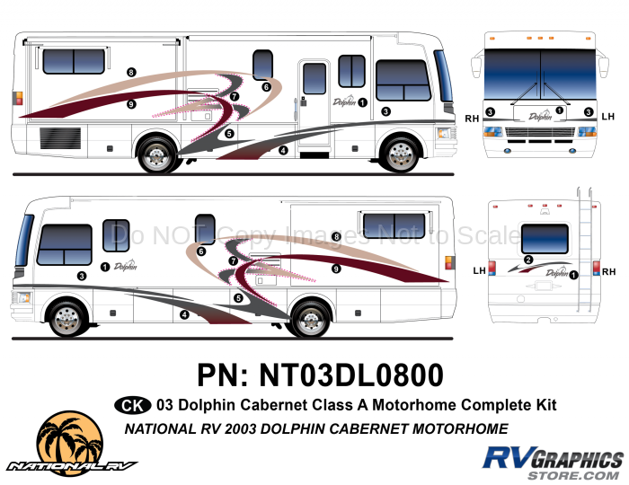 2003 Dolphin Cabernet Complete Graphics Kit