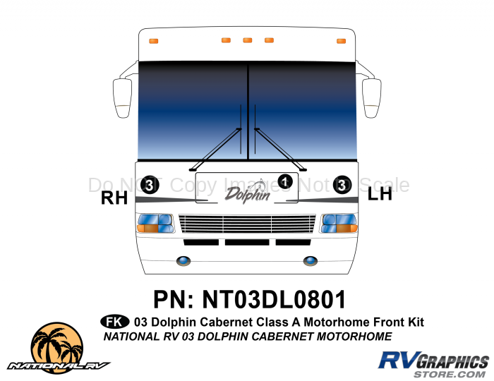2003 Dolphin Cabernet Front Graphics Kit