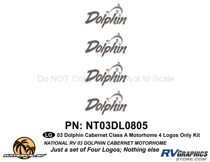 2003 Dolphin Cabernet Kit of 4 Logos Only