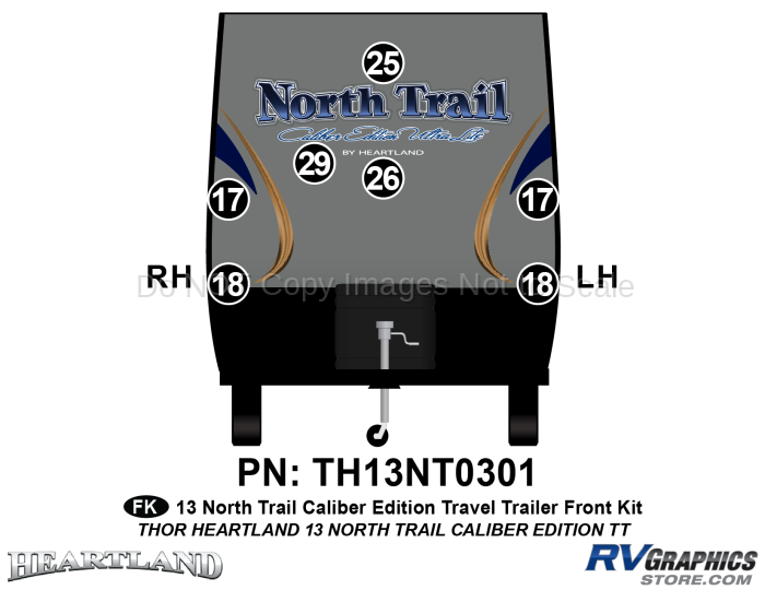 7 Piece 2013 North Trail Caliber Edition Front Graphics Kit