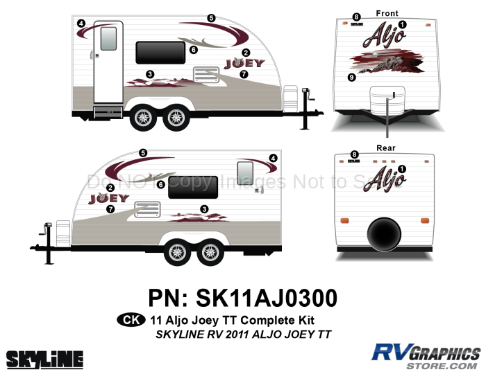 2011 Skyline Aljo Joey TT Complete Graphics Kit