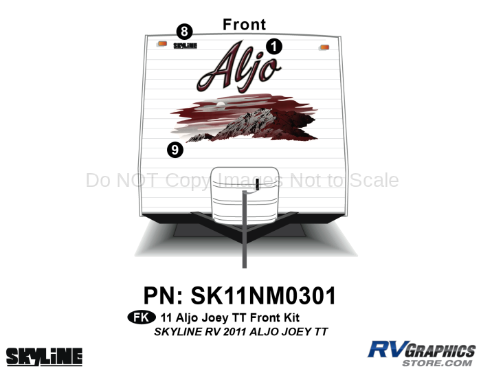 2011 Skyline Aljo Joey TT Front Graphics Kit