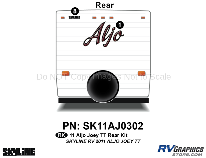 2011 Skyline Aljo Joey TT Rear Graphics Kit