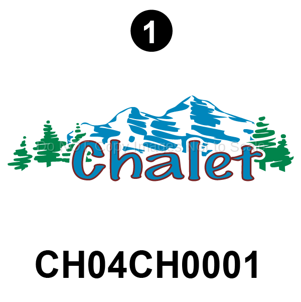 2004 Side Chalet Pict Logo; 7.8" x 26"