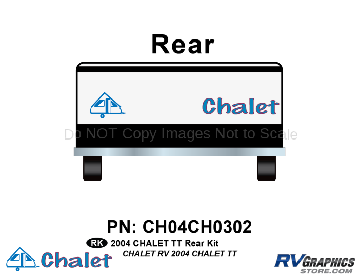 2 Piece 2004 Chalet TT Rear Graphics Kit