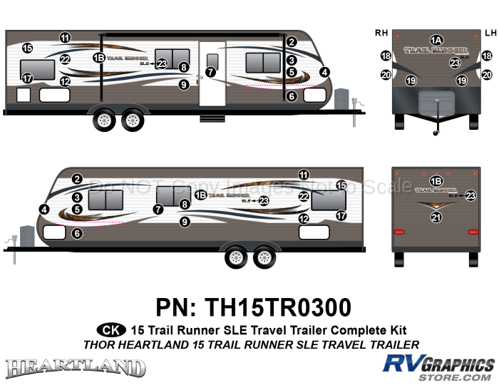 41 Piece 2015 Trail Runner TT Complete Graphics Kit