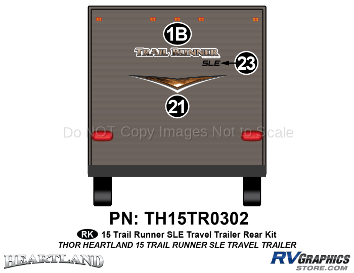 3 Piece 2015 Trail Runner TT Rear Graphics Kit