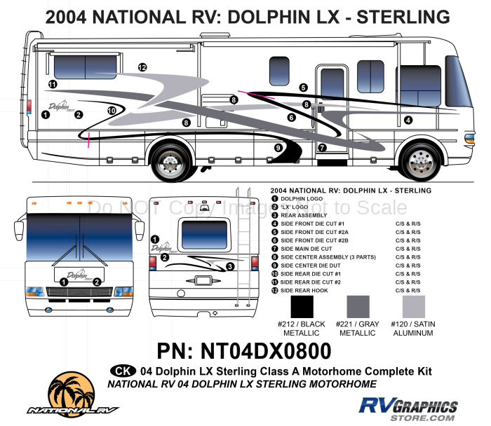 2004 Dolphin LX Sterling Complete Graphics Kit