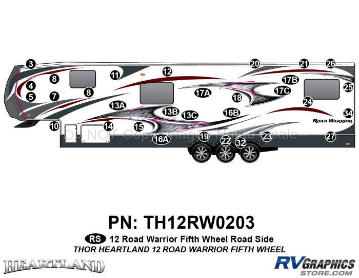 2012 Heartland Road Warrior Roadside Graphics Kit