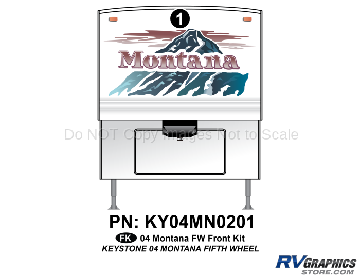 1 Piece 2004 Montana FW Front Graphics Kit