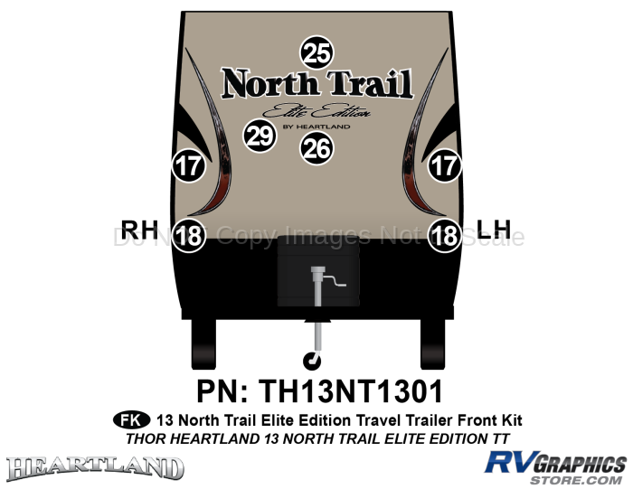 7 Piece 2013 North Trail Elite Edition TT Front Graphics Kit