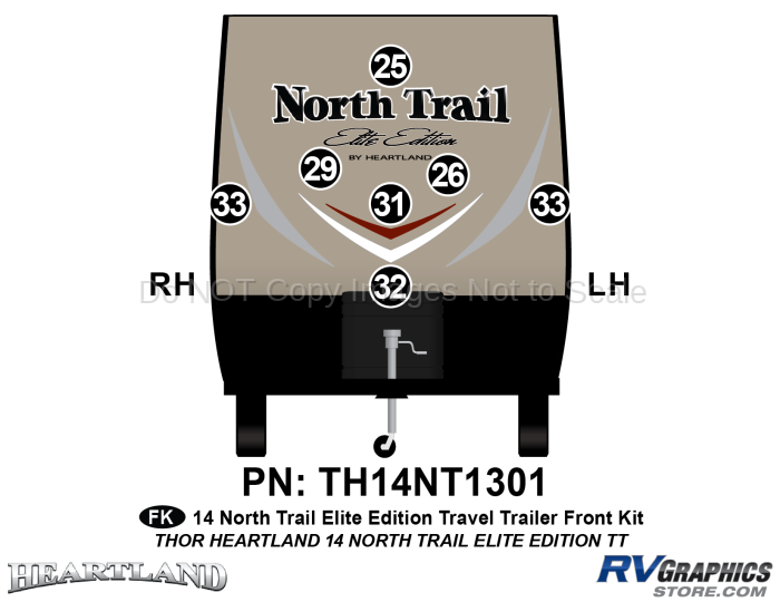 7 piece 2014 North Trail Elite Edition TT Front Graphics Kit
