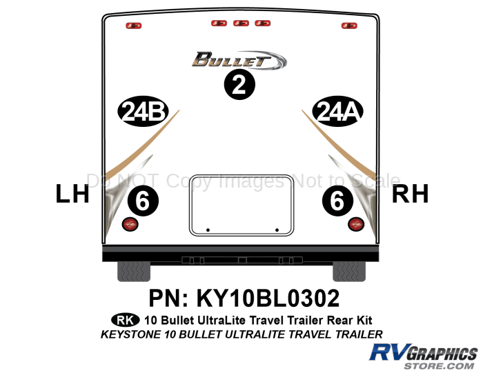 5 Piece 2010 Bullet TT Rear Graphics Kit