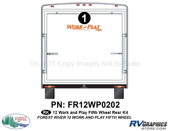 1 Piece 2013 Work and Play Rear Graphics Kit