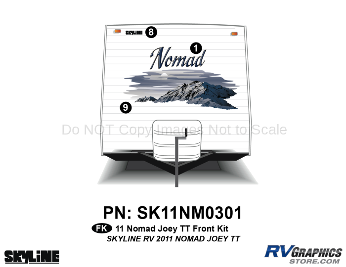 2011 Skyline Nomad Joey TT Front Graphics Kit
