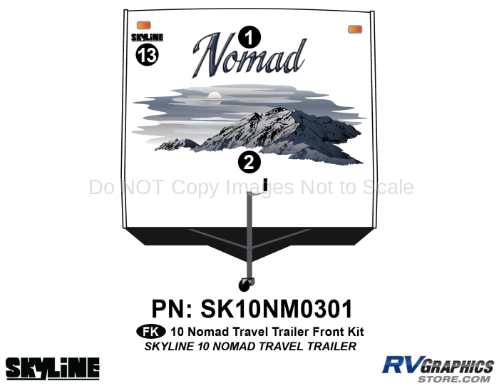 3 Piece 2010 Nomad Lg TT Front Graphics Kit