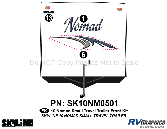 3 Piece 2010 Nomad Sm TT Front Graphics Kit