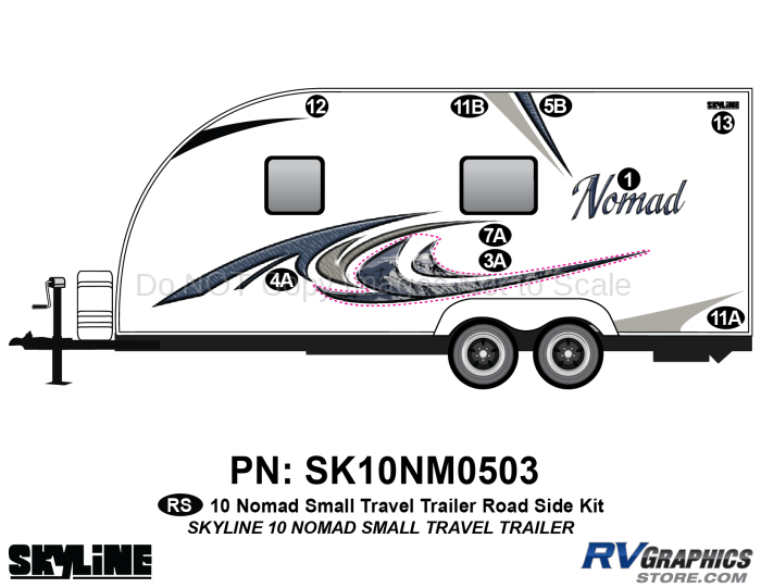 9 Piece 2010 Nomad Sm TT Roadside Graphics Kit