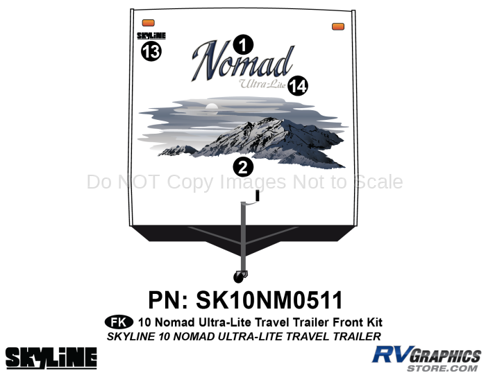 4 Piece 2010 Nomad Ultralite TT Front Graphics Kit