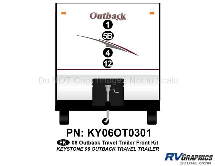 4 Piece 2006 Outback TT Front Graphics Kit