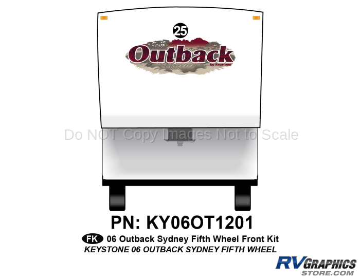 1 Piece 2006 Outback Sydney FW Front Graphics Kit