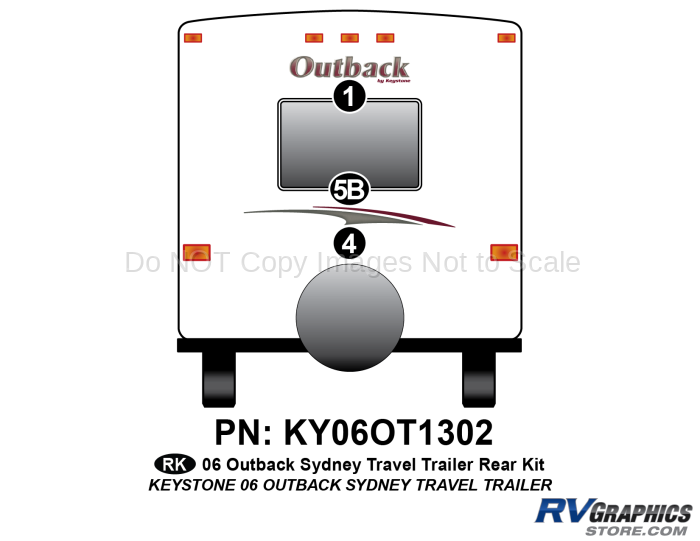 3 Piece 2006 Outback Sydney TT Rear Graphics Kit