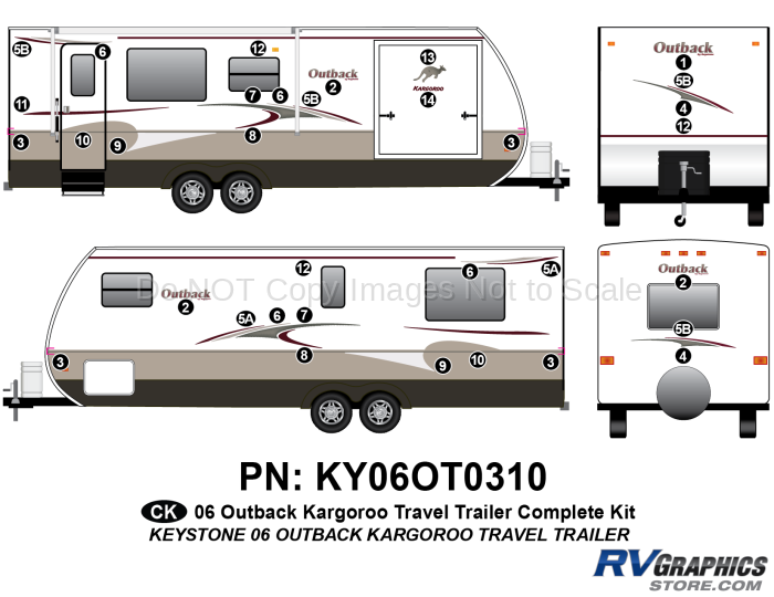 33 Piece 2006 Outback Kargaroo  TT Complete Graphics Kit
