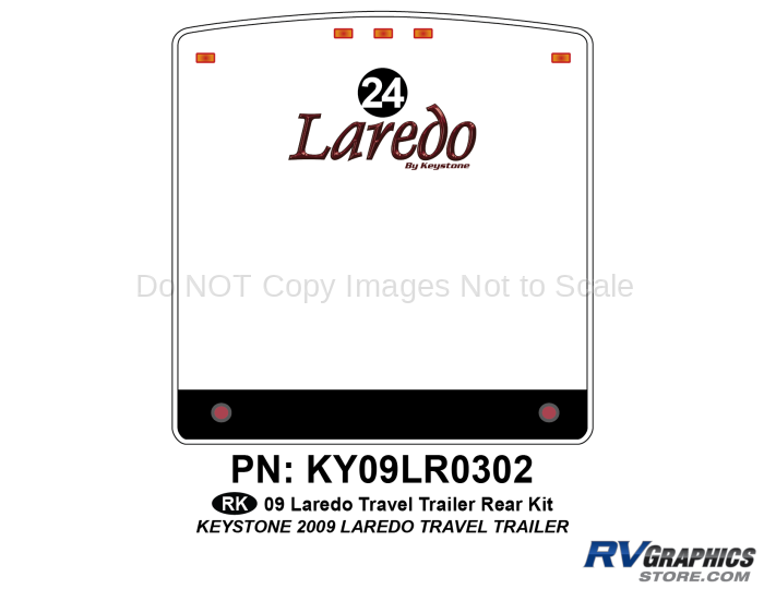 1 Piece 2009 Laredo TT Rear Graphics Kit