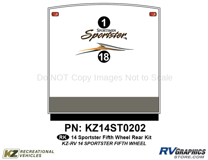2 Piece 2014 Sportster FW Rear Graphics Kit