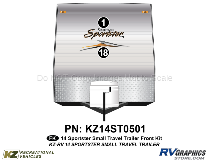 2 Piece 2014 Sportster Sm TT Front Graphics Kit