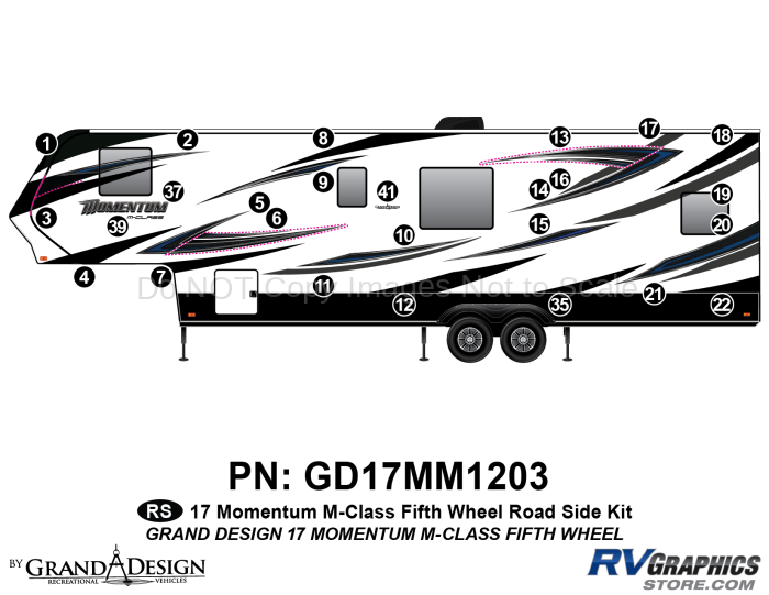 26 Piece 2017 Momentum M-Class Roadside Graphics Kit