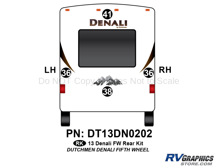2013 Denali Fifth Wheel Rear Graphics Kit