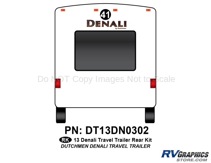 2013 Denali Travel Trailer Rear Graphics Kit