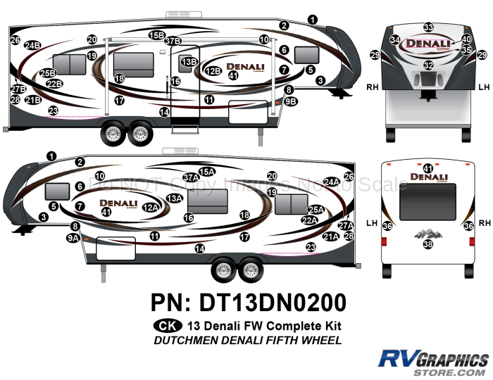 2013 Denali Fifth Wheel Complete Graphics Kit