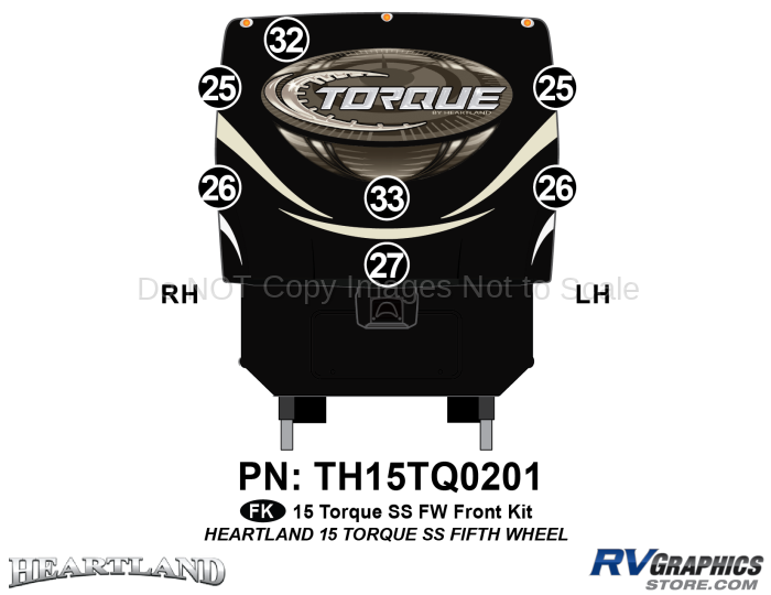 7 Piece 2015 Torque SS FW Front Graphics Kit