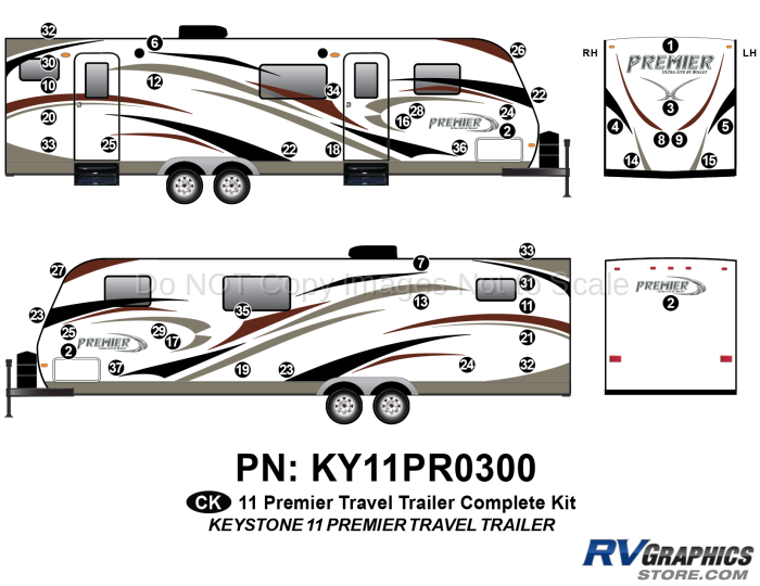 45 Piece 2011 Premier UltraLite TT Complete Graphics Kit