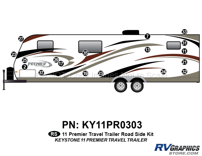 18 Piece 2011 Premier UltraLite TT Roadside Graphics Kit