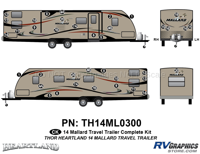 38 Piece 2014 Mallard TT Complete Graphics Kit
